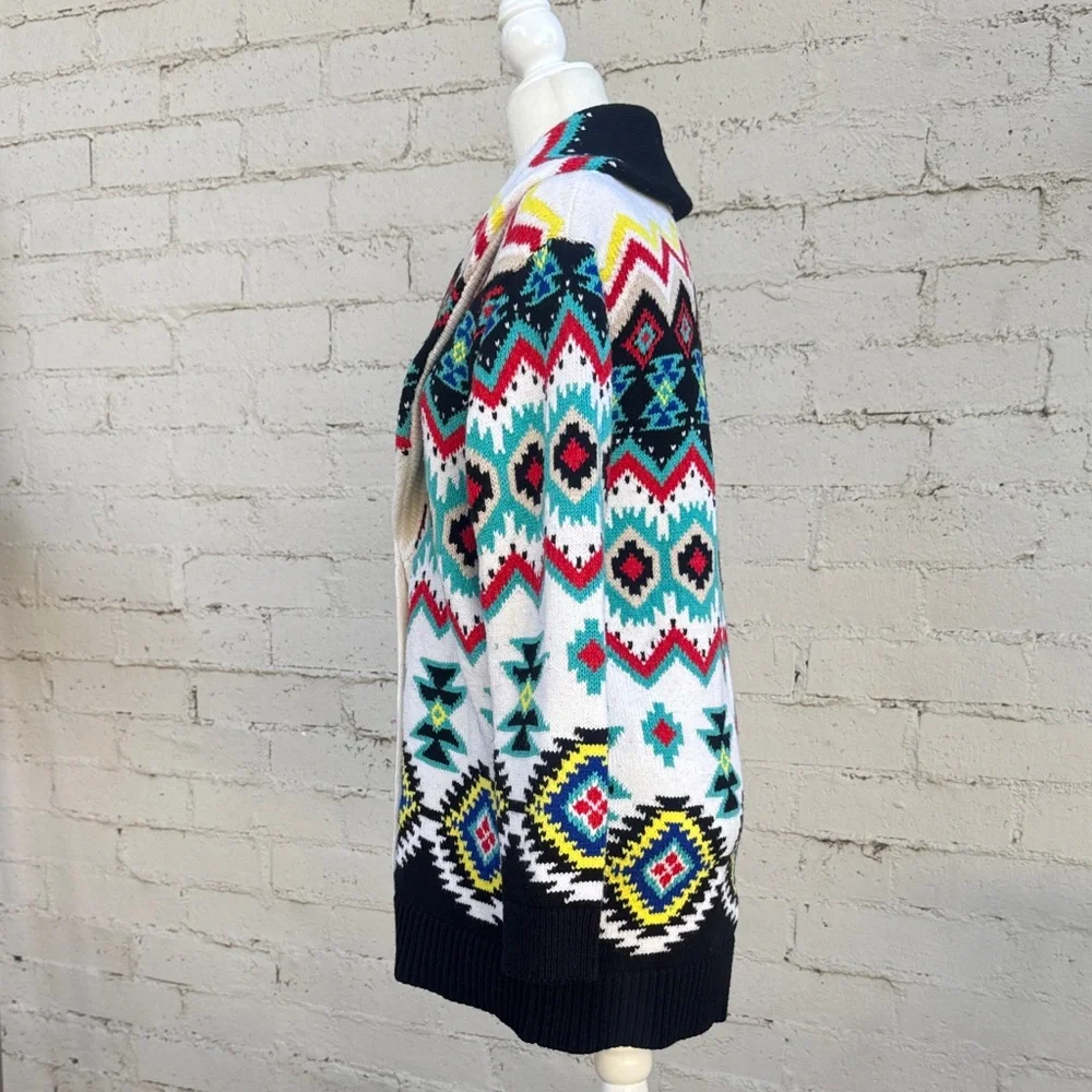 Alice + Olivia Jenn Fair Isle Cardigan Size XS